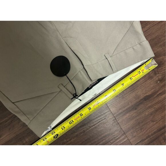 Express NWT Light Grayish Khaki Editor Straight-Leg Pants, Sz 0 - Picture 3 of 7